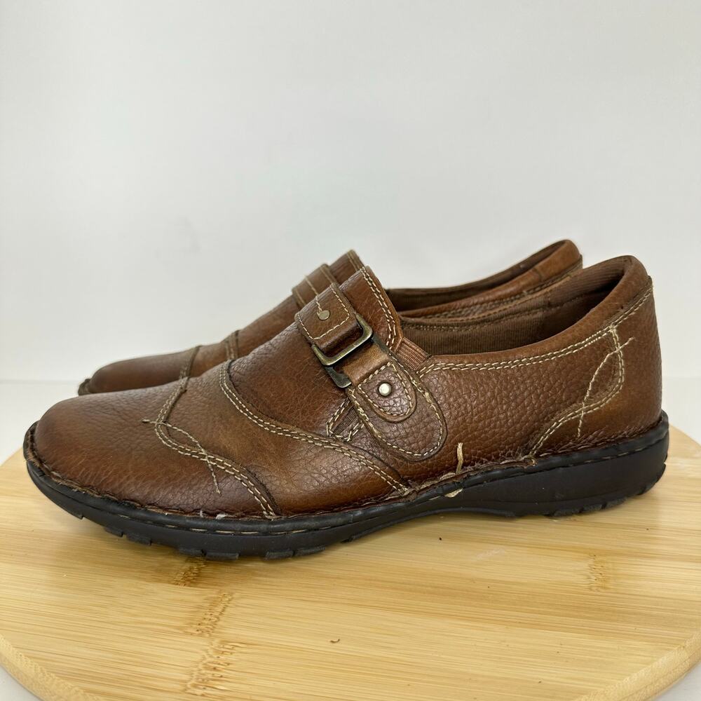 Earth Origins Clinton Brown Leather Slip On Loafers Comfort Shoes Womens Size 9 - Picture 3 of 7